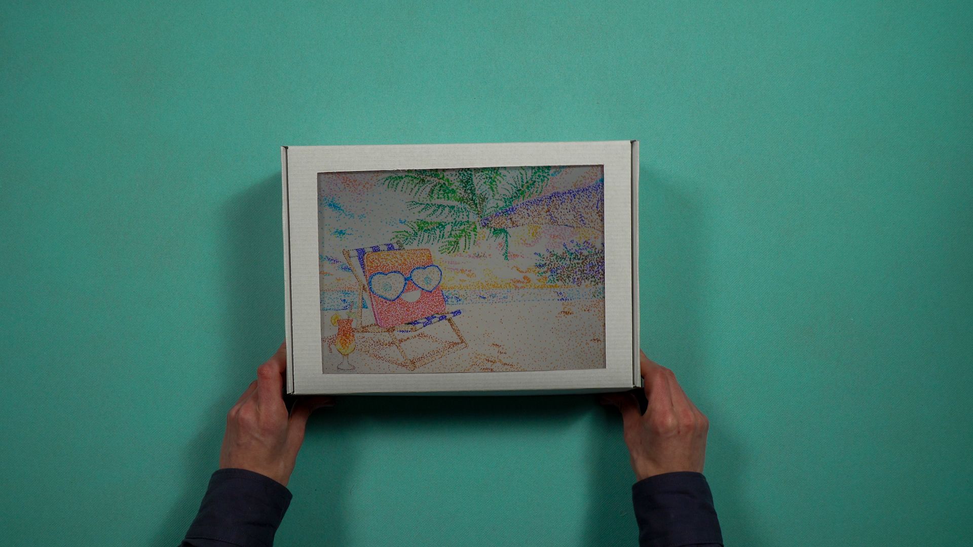 DIY landschapslamp eindresultaat: doos dichtgevouwen